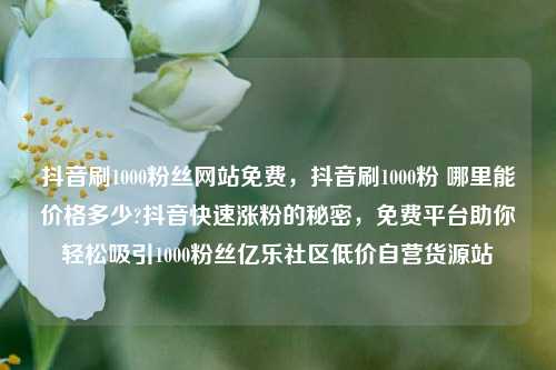 抖音刷1000粉丝网站免费，抖音刷1000粉 哪里能价格多少?抖音快速涨粉的秘密，免费平台助你轻松吸引1000粉丝亿乐社区低价自营货源站  第1张