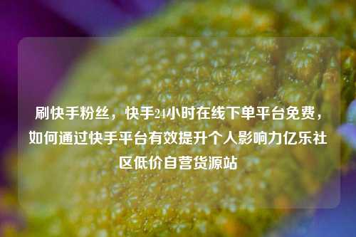 刷快手粉丝，快手24小时在线下单平台免费，如何通过快手平台有效提升个人影响力亿乐社区低价自营货源站  第1张