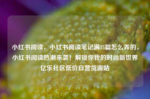 小红书阅读	，小红书阅读笔记满15篇怎么弄的，小红书阅读热潮来袭！解锁你我的时尚新世界亿乐社区低价自营货源站  第1张