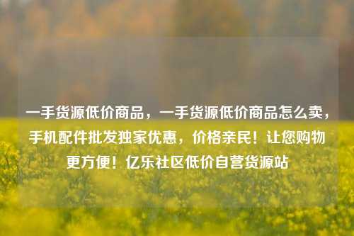 一手货源低价商品，一手货源低价商品怎么卖，手机配件批发独家优惠，价格亲民！让您购物更方便！亿乐社区低价自营货源站  第1张