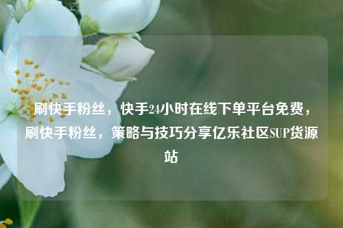刷快手粉丝	，快手24小时在线下单平台免费，刷快手粉丝，策略与技巧分享亿乐社区SUP货源站  第1张